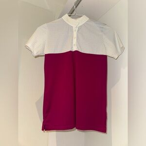 lago Women's Short Sleeve Show Shirt Equestrian Riding Shirt Size Medium